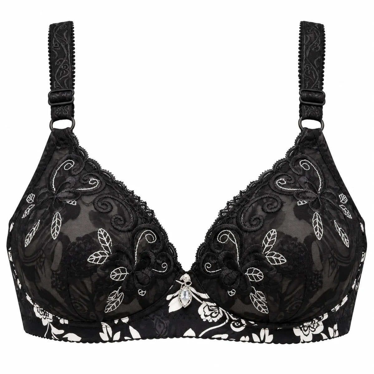 Floral Lace Double Foam Push-Up Bra Maximum Lift & Elegance