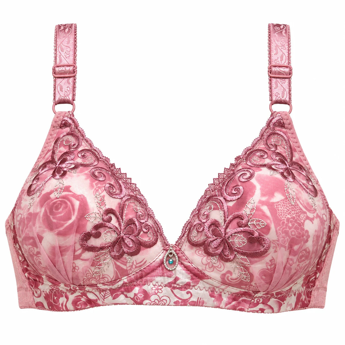 Floral Lace Double Foam Push-Up Bra Maximum Lift & Elegance