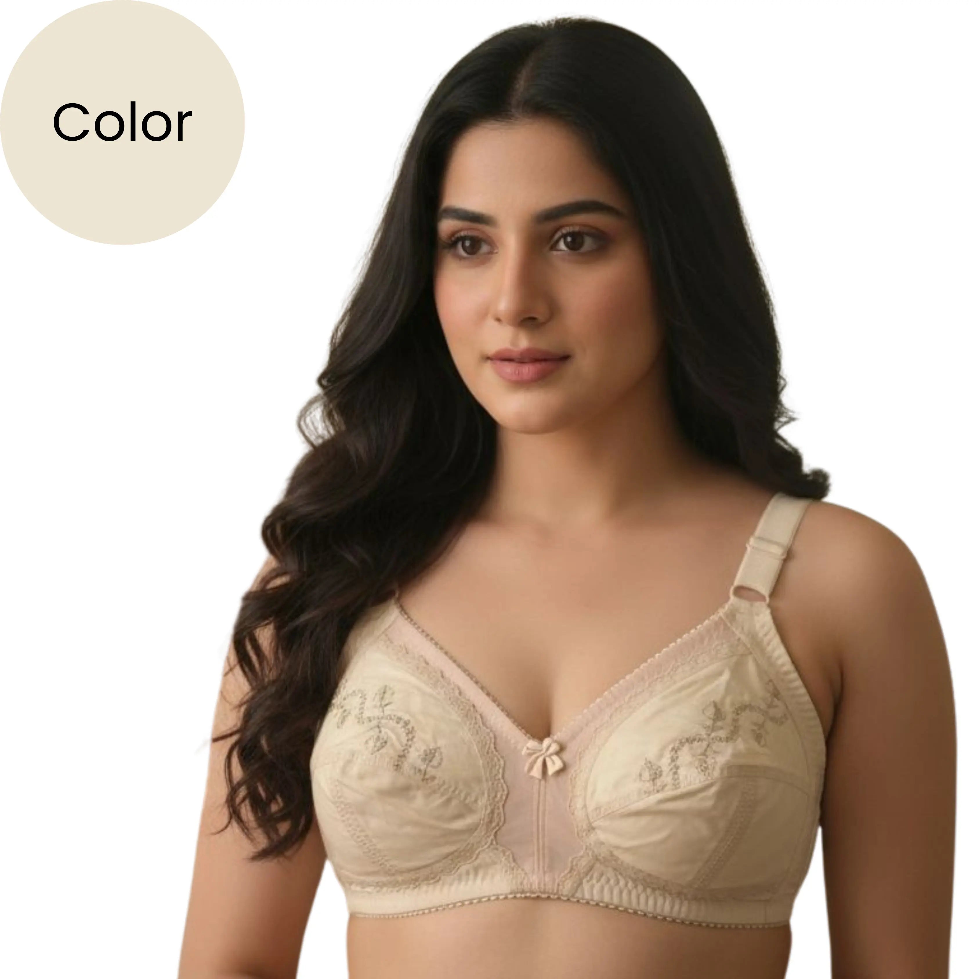 Premium Cotton Embroidered Net Bra – Soft, Stretchable & Everyday Comfort Fit