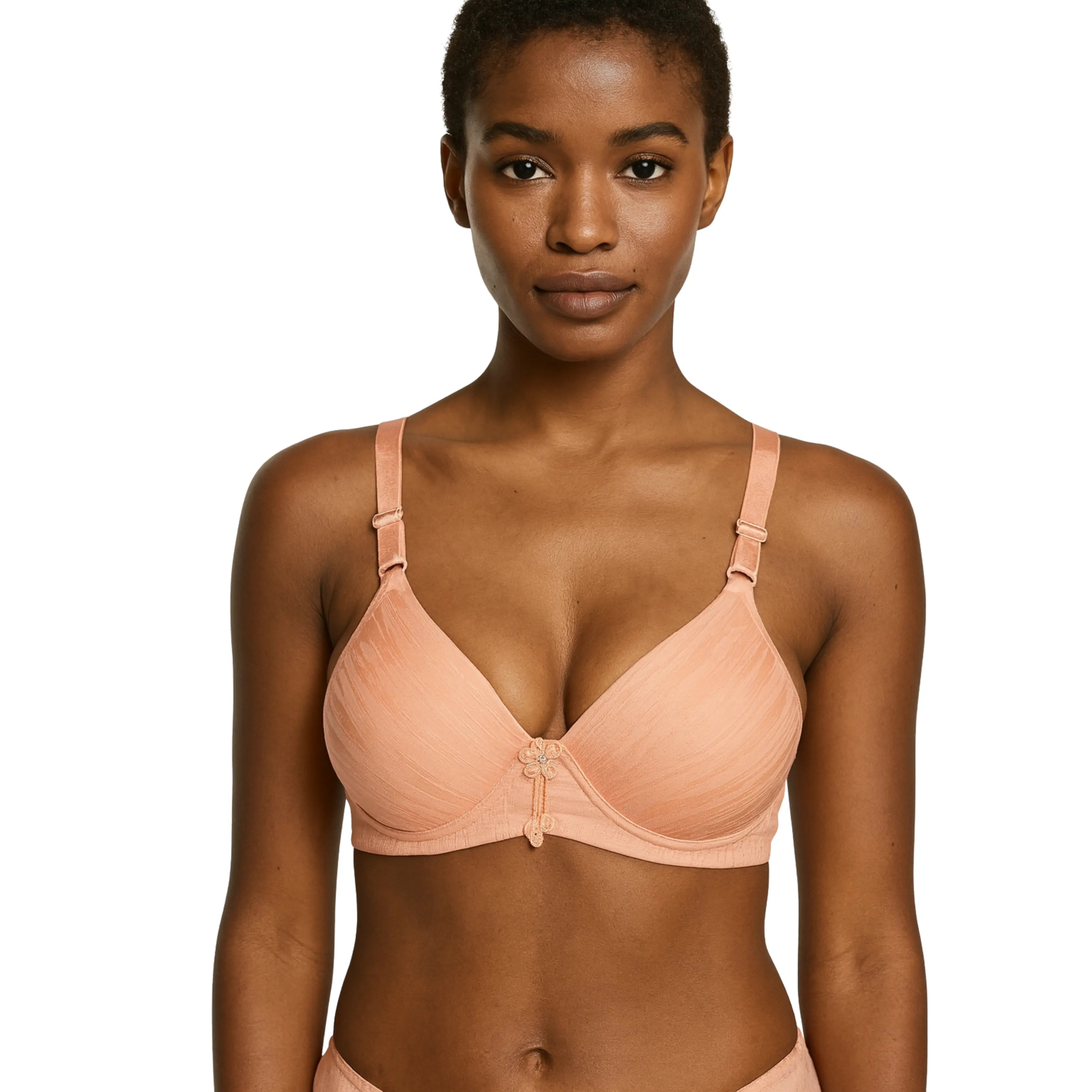 Soft Stretch Front Flower Padded Bra – Comfortable Everyday Support