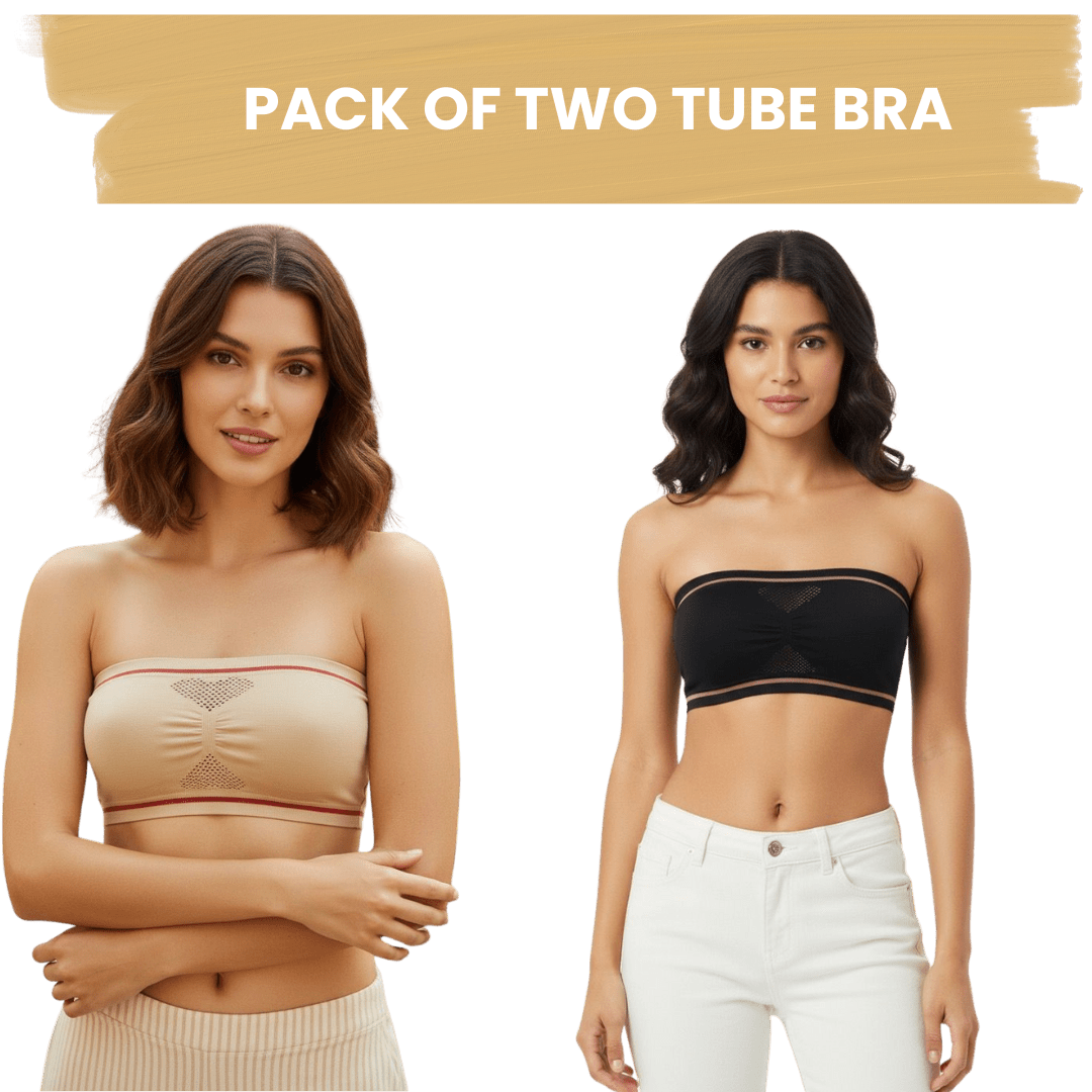 Off-Shoulder Style Saviours - 2pc Tube Bra Set