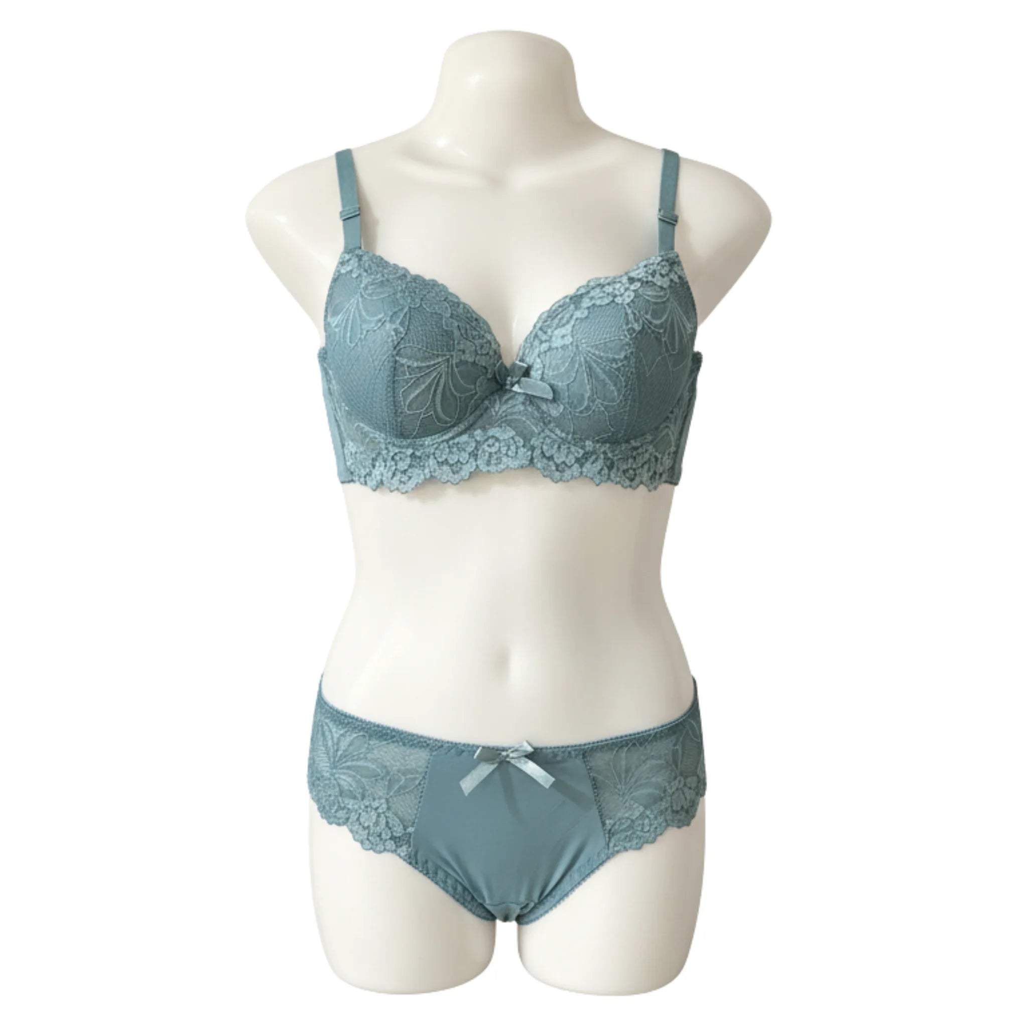 Elegant Floral Lace Lingerie Set – Intricate Embroidery Bra & Matching Panty