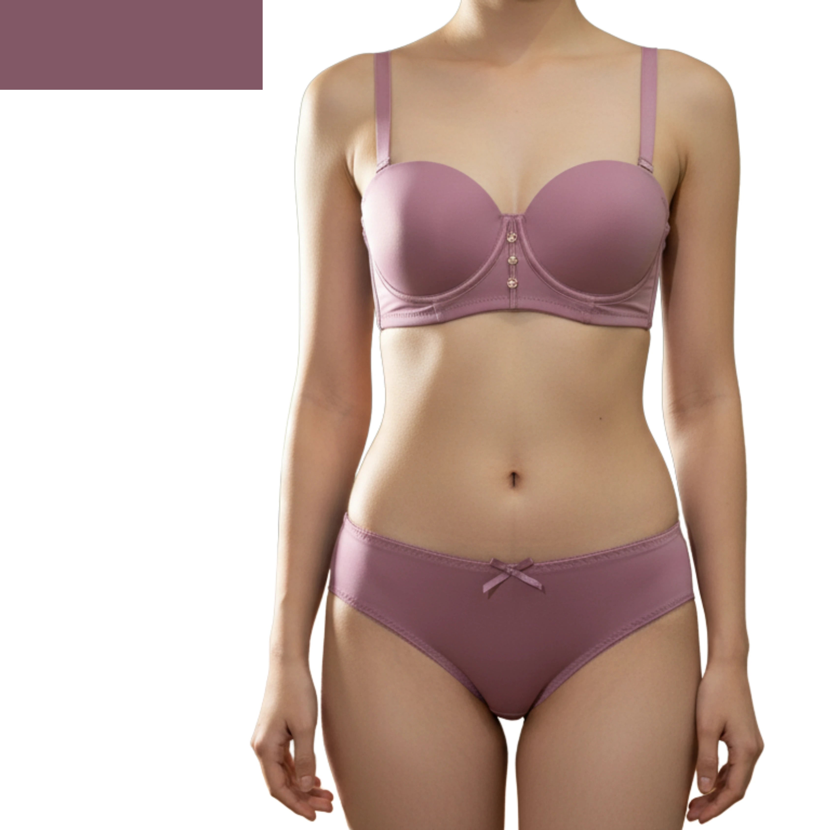 Padded Stretchable Foam Bra and Panty Set - Ultimate Lift & Comfort