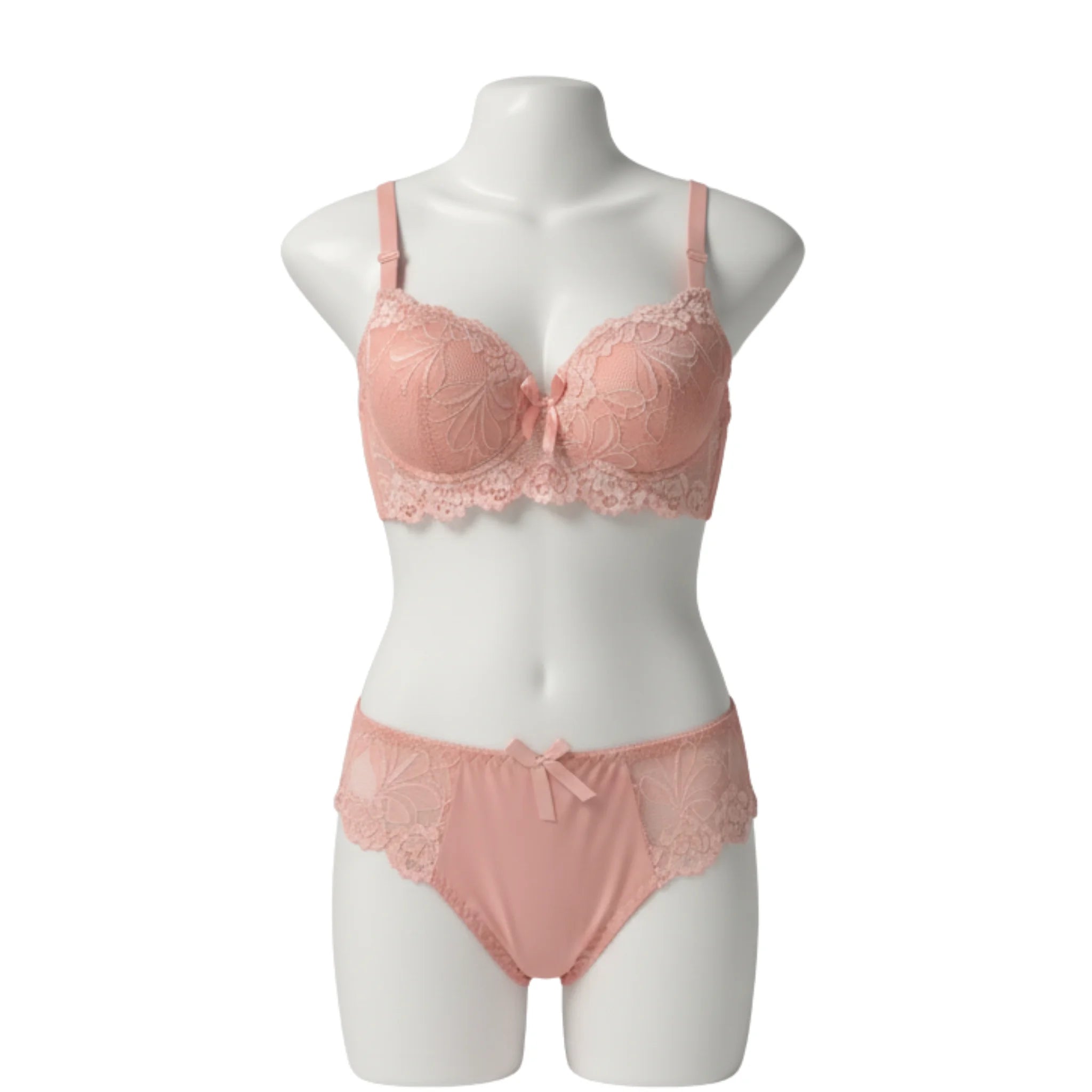 Elegant Floral Lace Lingerie Set – Intricate Embroidery Bra & Matching Panty