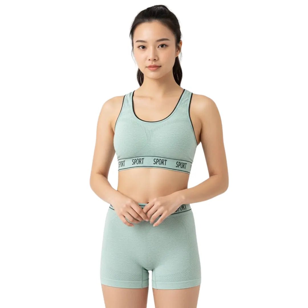 Stretchable Sports Bra & Panty Set with Removable Foam - Comfortable Fit for S, M, L, XL