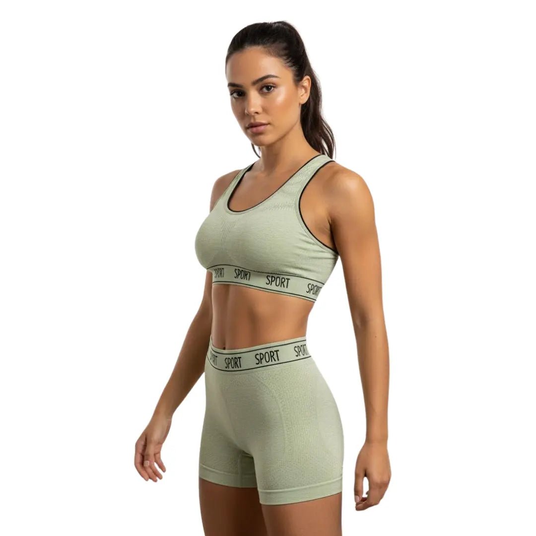Stretchable Sports Bra & Panty Set with Removable Foam - Comfortable Fit for S, M, L, XL