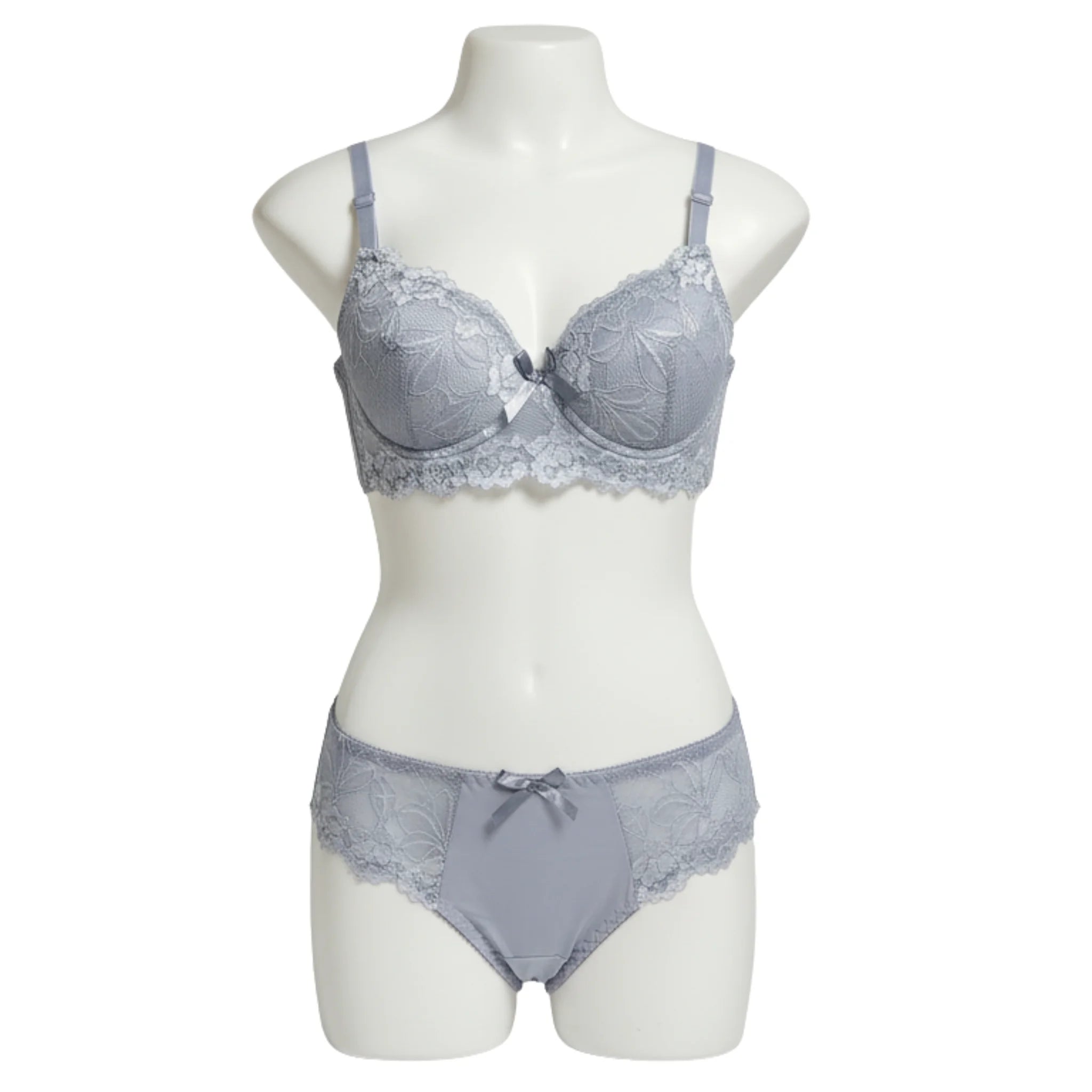 Elegant Floral Lace Lingerie Set – Intricate Embroidery Bra & Matching Panty
