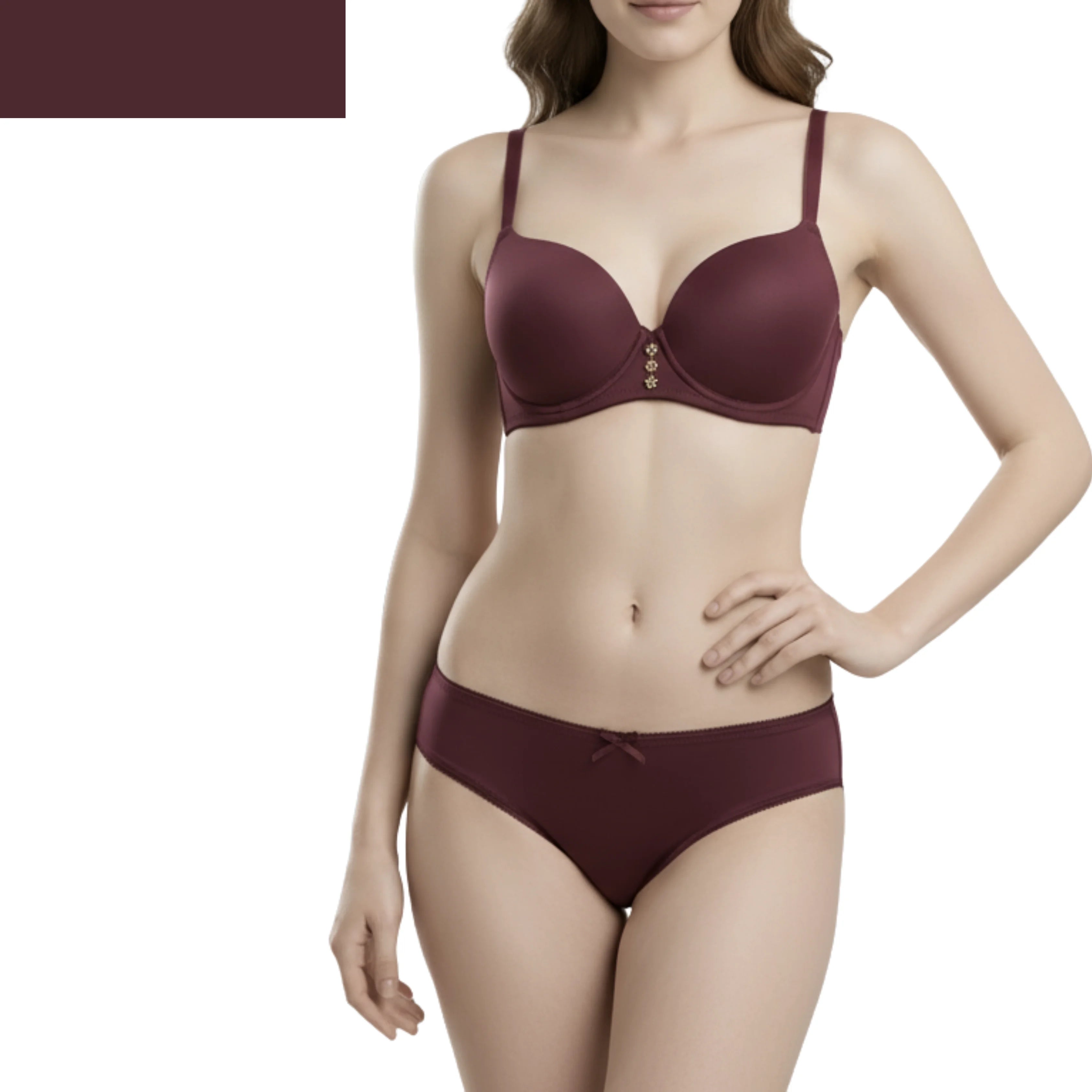 Padded Stretchable Foam Bra and Panty Set - Ultimate Lift & Comfort