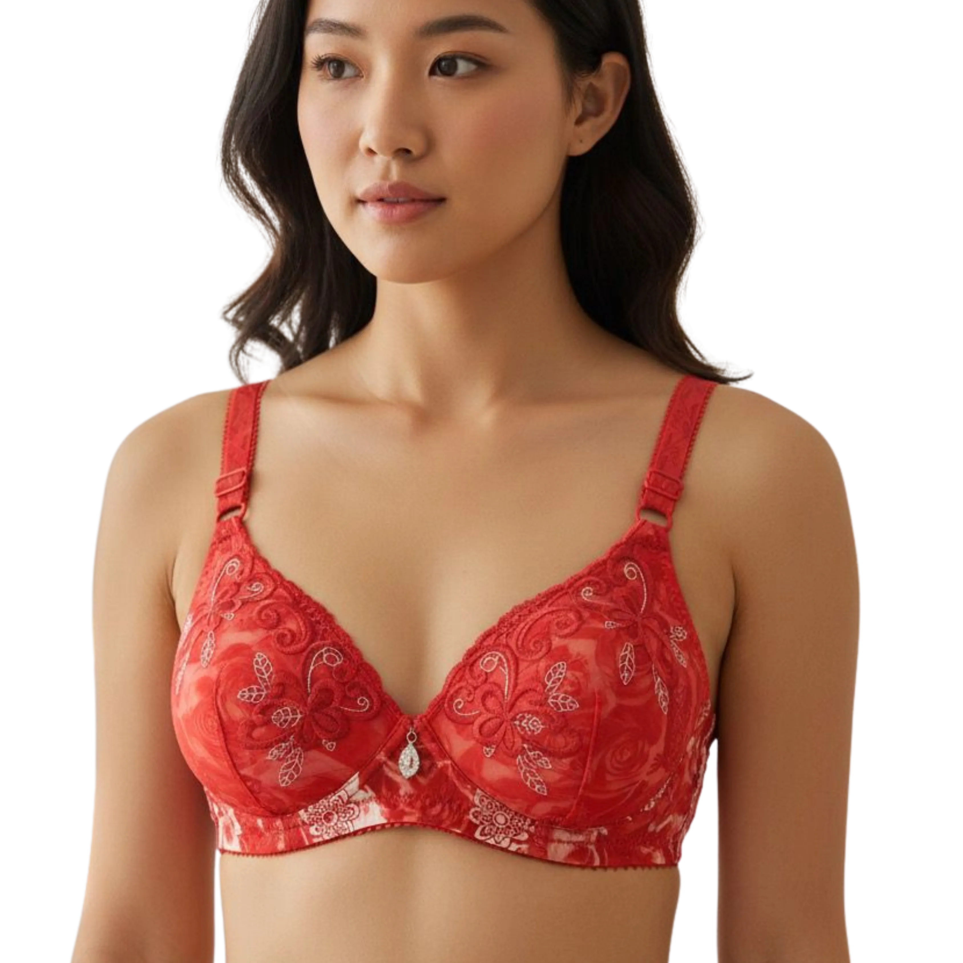 Floral Lace Double Foam Push-Up Bra: Maximum Lift & Elegance