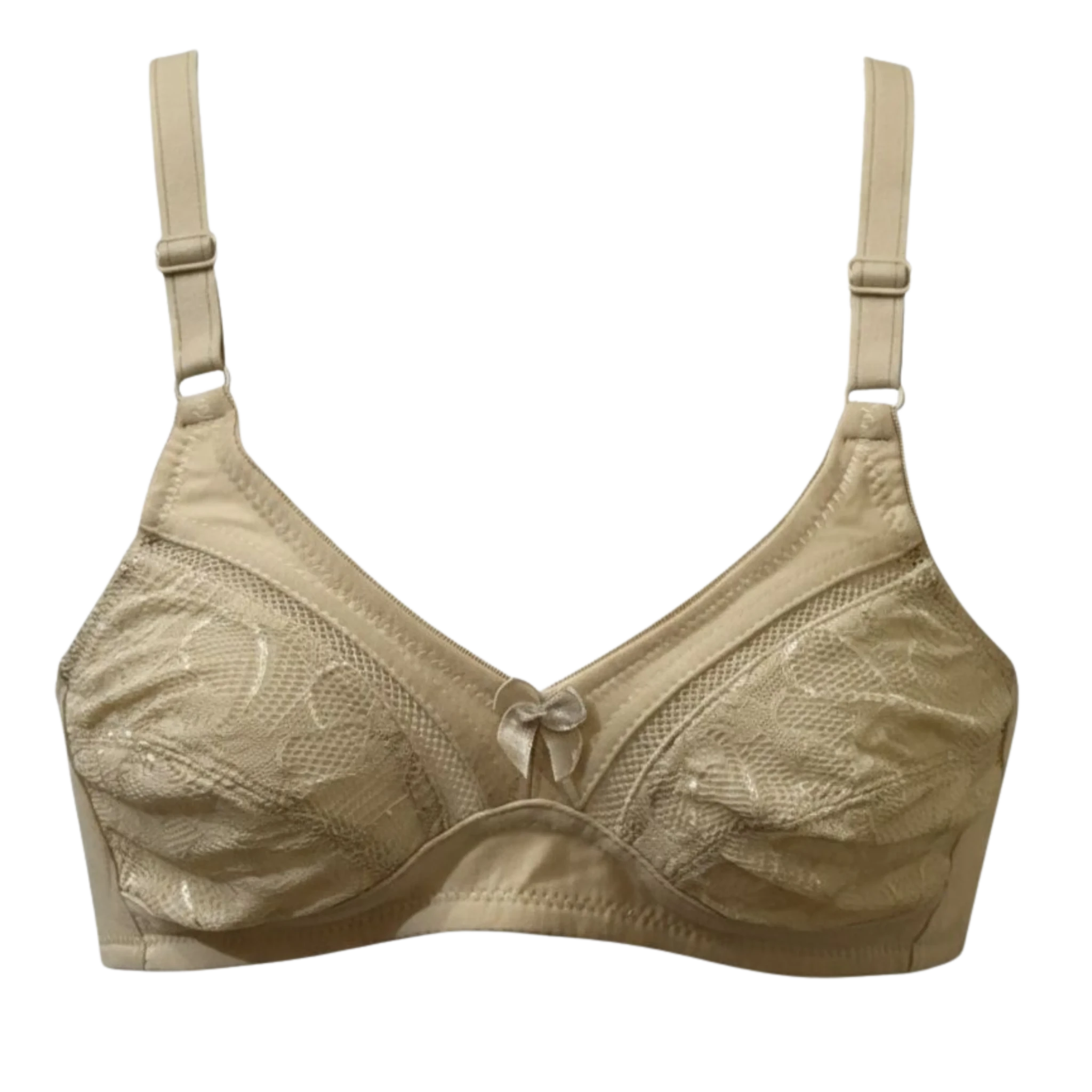 Non-Padded Lace Comfort Bra – Soft Full Coverage Everyday Support Bra for Women