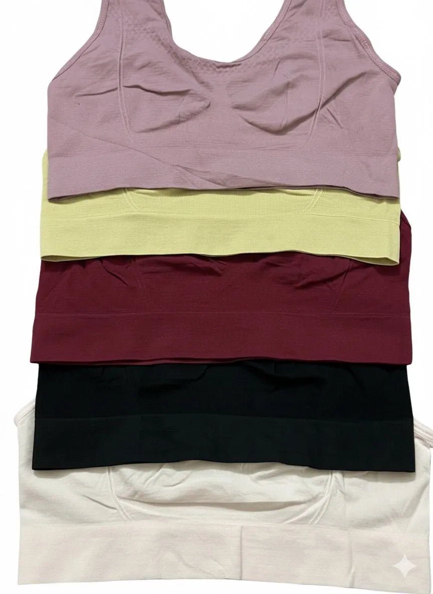 Pack of 3: Seamless Comfort Sports Bra Set for Women | Stretchy, Soft & Skin-Friendly (Sizes 32-38)