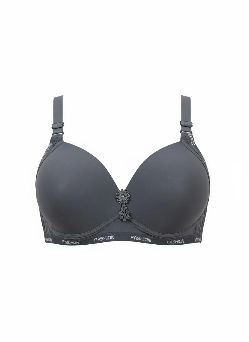 Soft Stretch Front Flower Padded Bra – Elegant Everyday Comfort