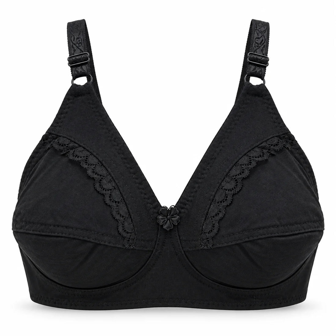 Everyday Comfort Non-Padded Cotton Bras with Lace Trim
