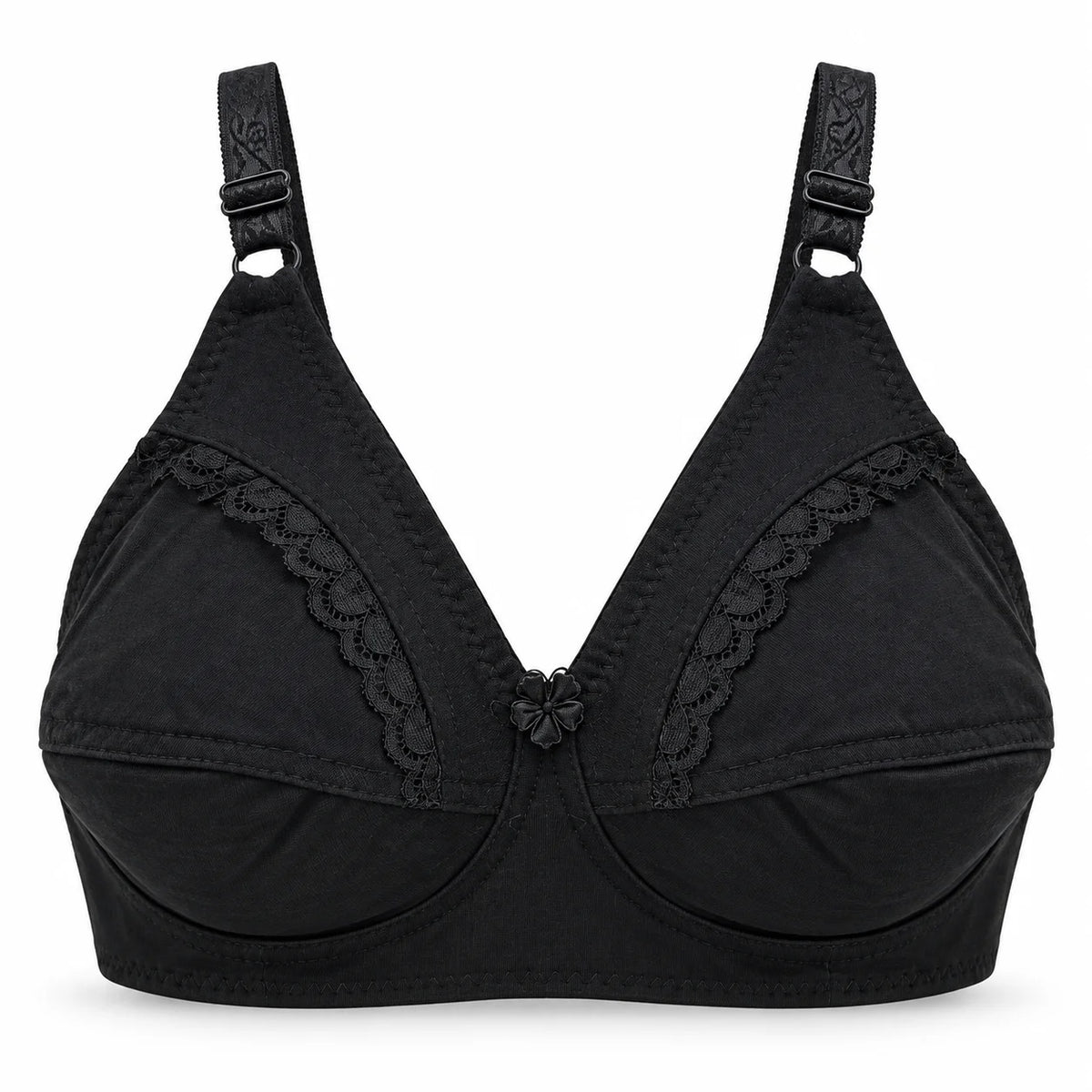 Everyday Comfort Non-Padded Cotton Bras with Lace Trim