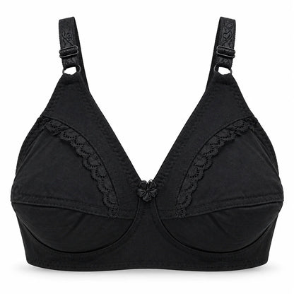 Everyday Comfort Non-Padded Cotton Bras with Lace Trim