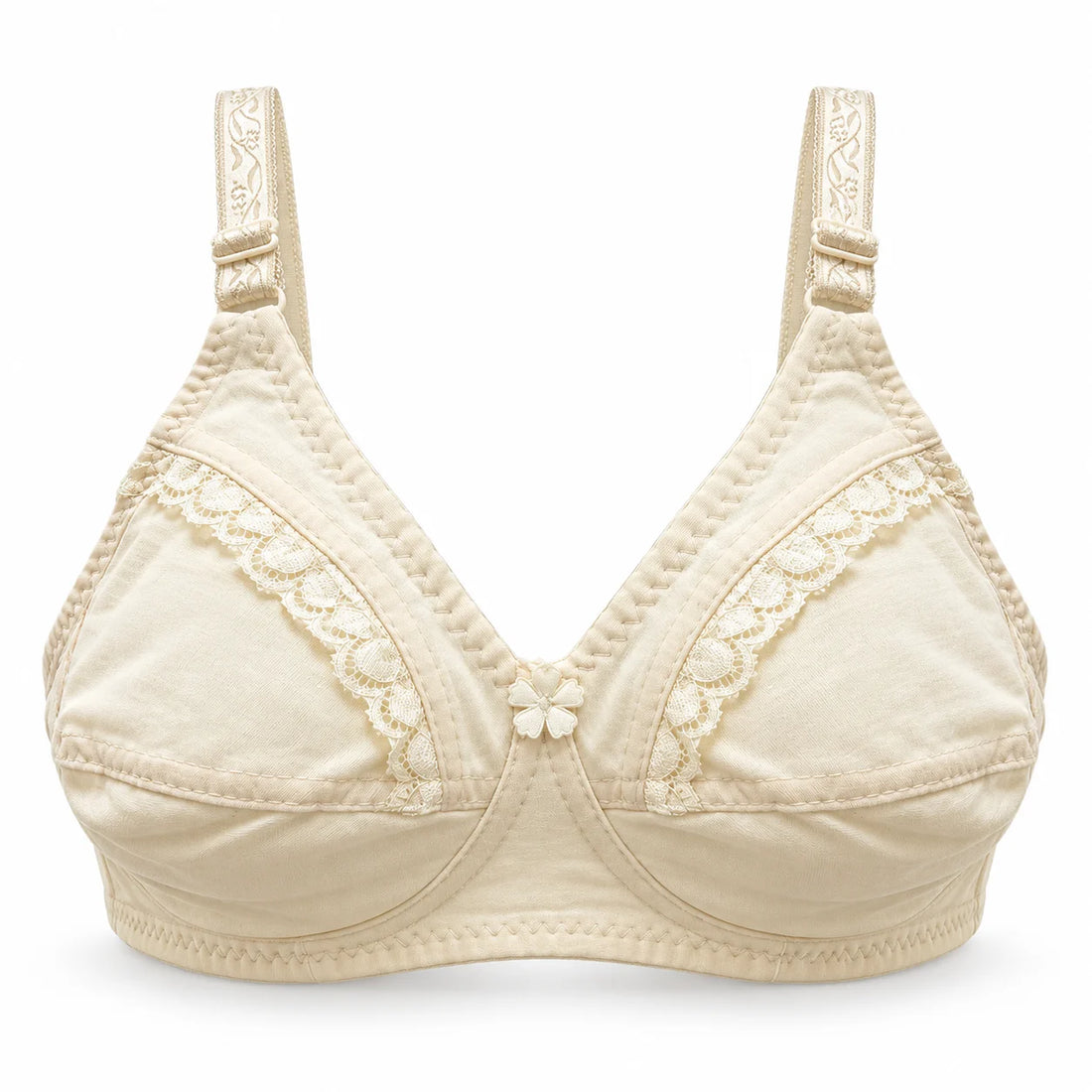 Everyday Comfort Non-Padded Cotton Bras with Lace Trim
