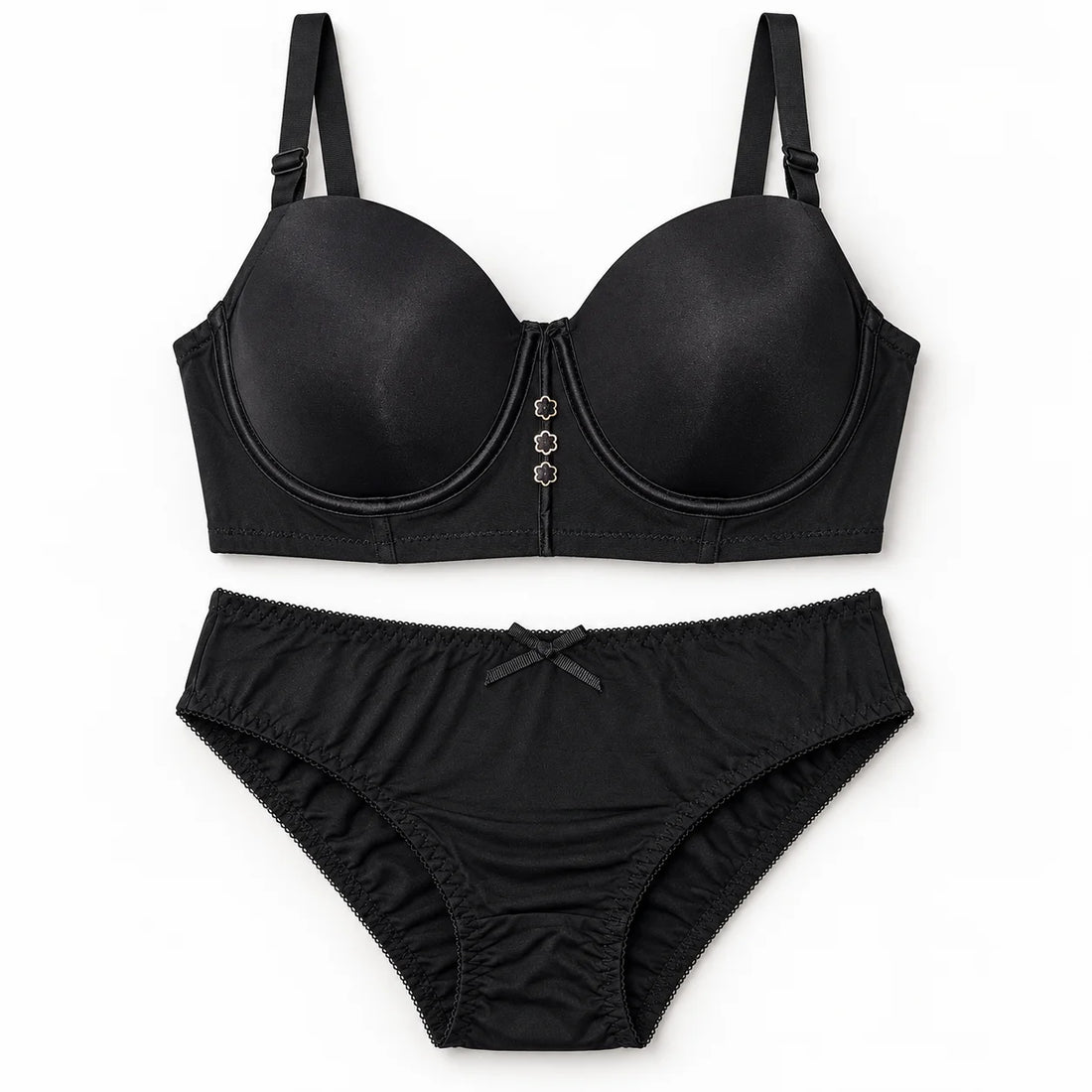 Padded Stretchable Foam Bra and Panty Set - Ultimate Lift &amp; Comfort