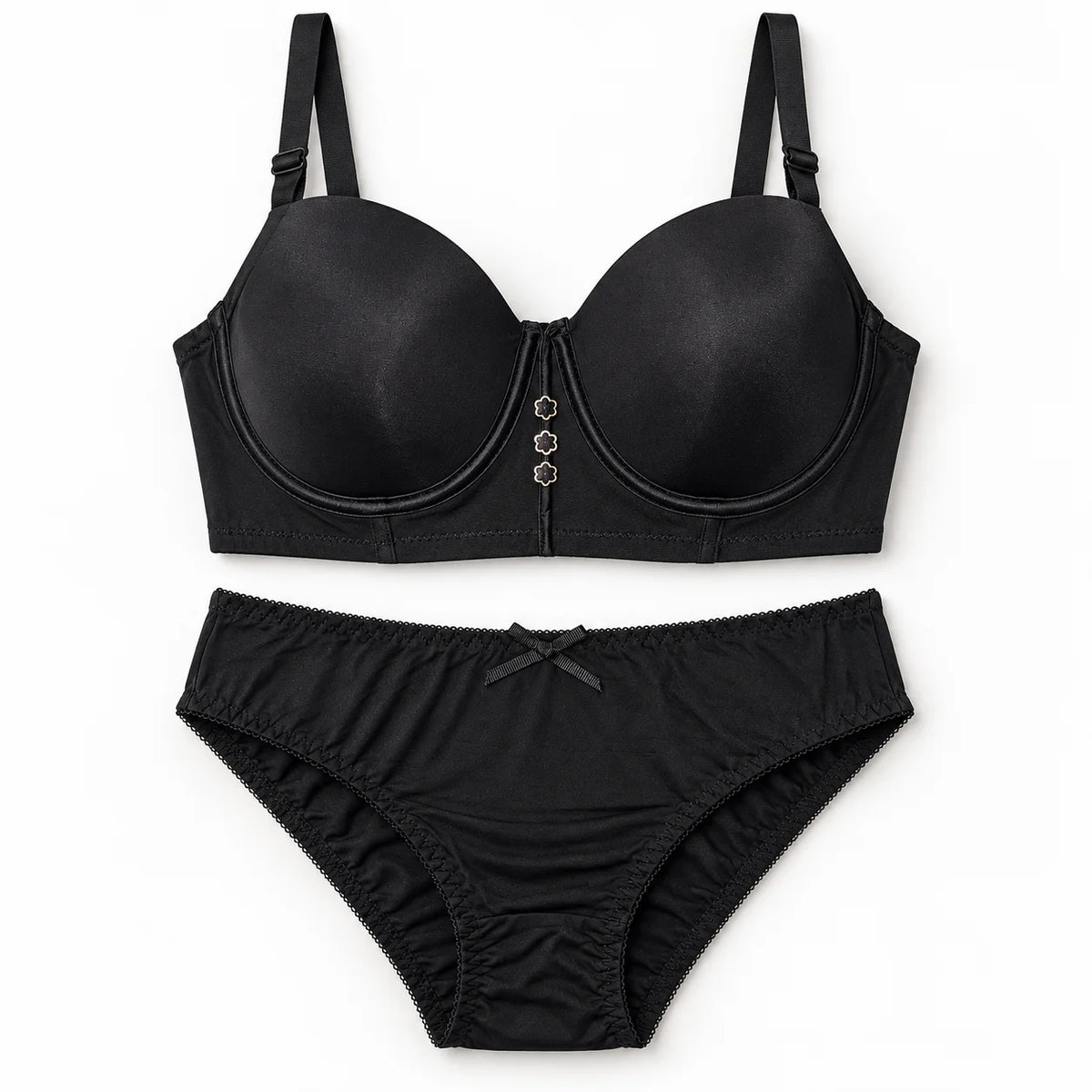 Padded Stretchable Foam Bra and Panty Set - Ultimate Lift &amp; Comfort