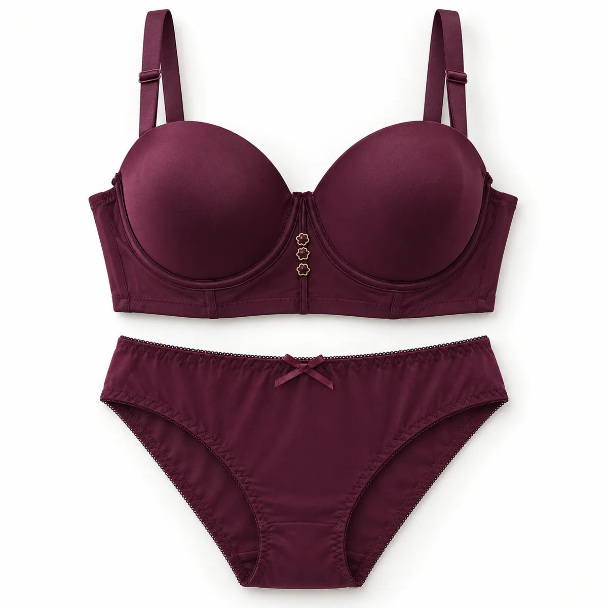 Padded Stretchable Foam Bra and Panty Set - Ultimate Lift &amp; Comfort