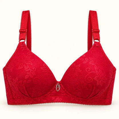 Floral Jacquard Everyday Support Bra – Padded Full Coverage