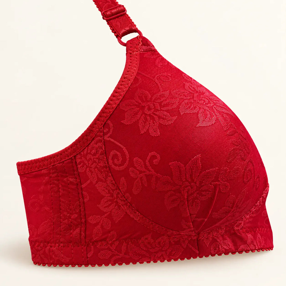 Floral Jacquard Everyday Support Bra – Padded Full Coverage