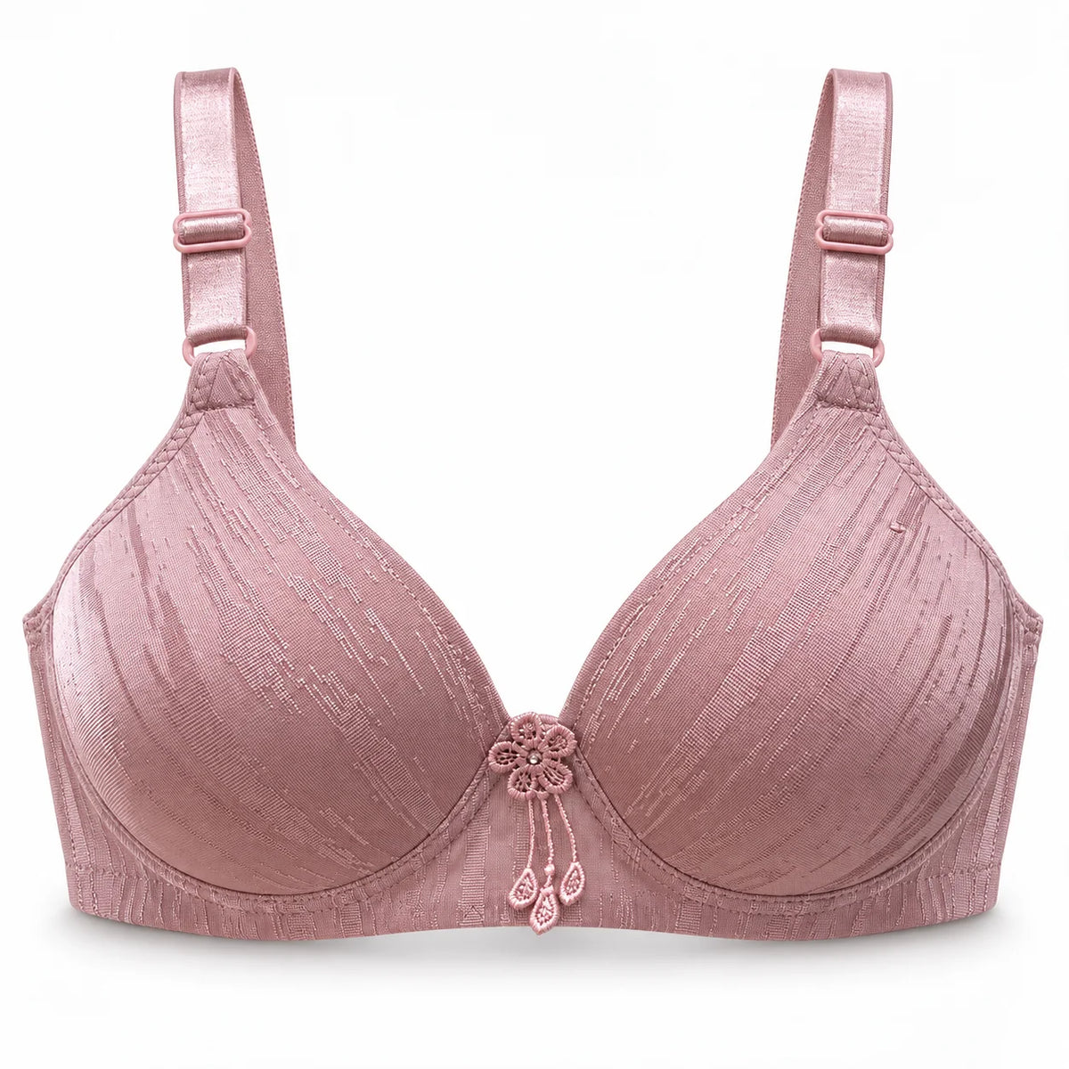 Soft Stretch Front Flower Padded Bra – Comfortable Everyday Support