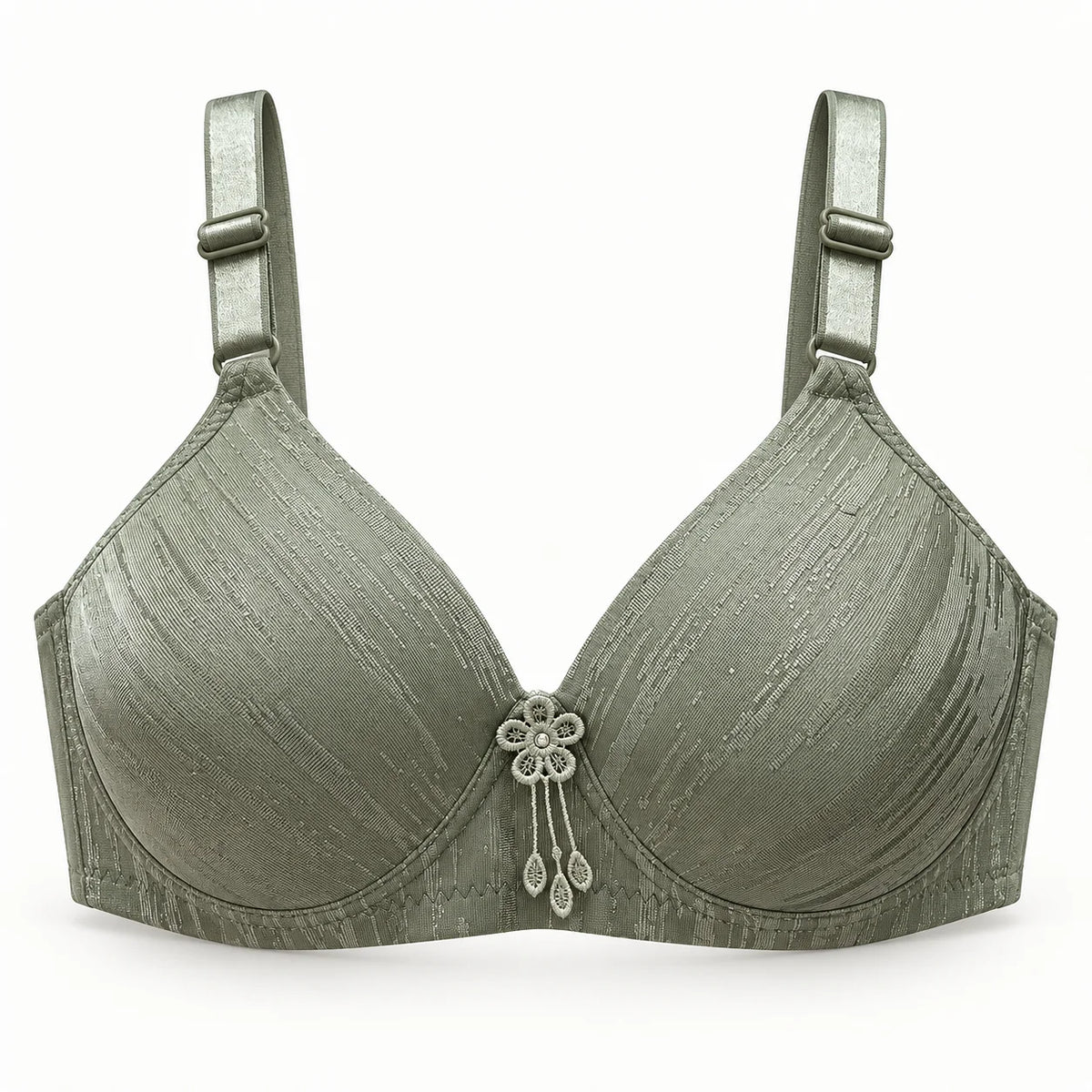 Soft Stretch Front Flower Padded Bra – Comfortable Everyday Support