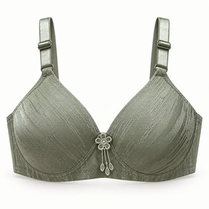 Soft Stretch Front Flower Padded Bra – Comfortable Everyday Support