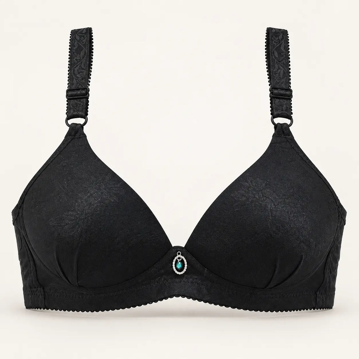 Floral Jacquard Everyday Support Bra – Padded Full Coverage