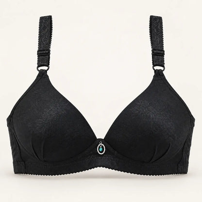 Floral Jacquard Everyday Support Bra – Padded Full Coverage