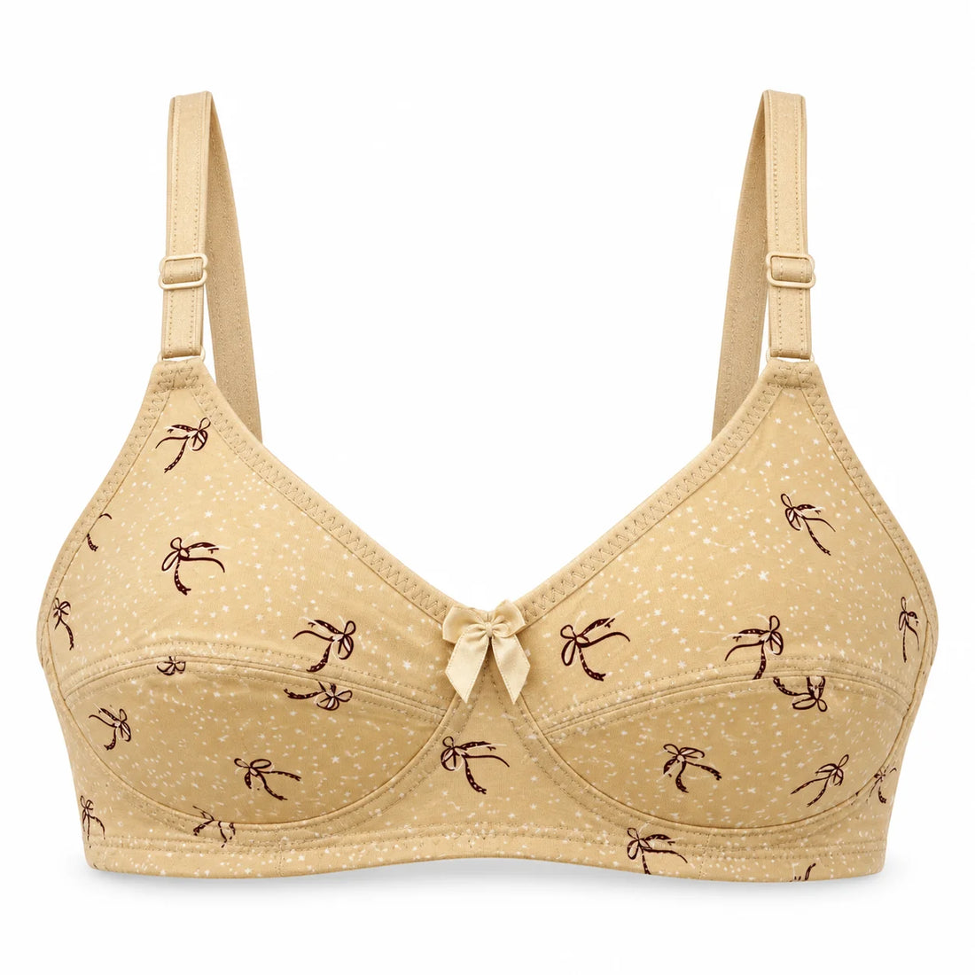 Breathable Malai Stuff Soft Cup Bralette with Subtle Print