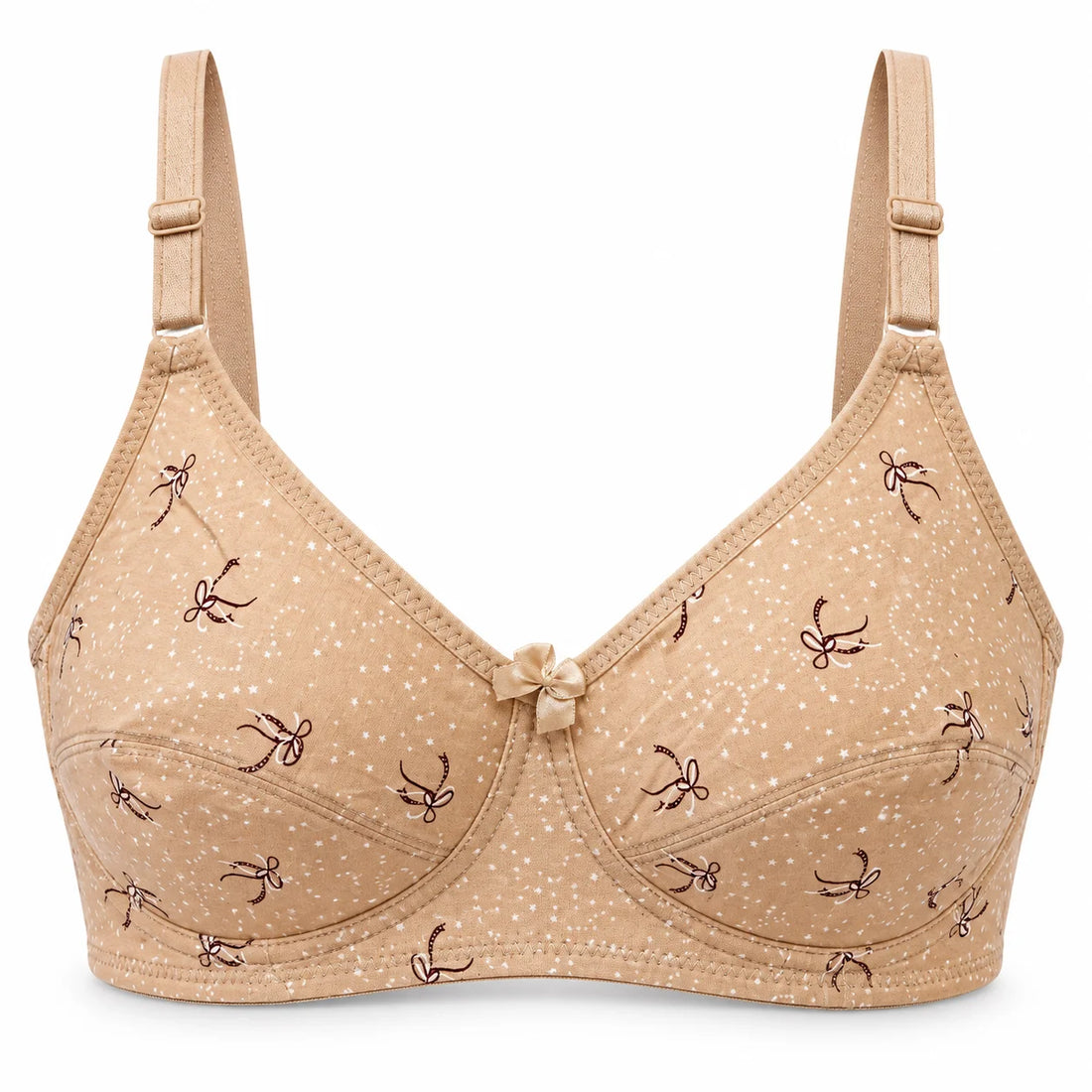 Breathable Malai Stuff Soft Cup Bralette with Subtle Print