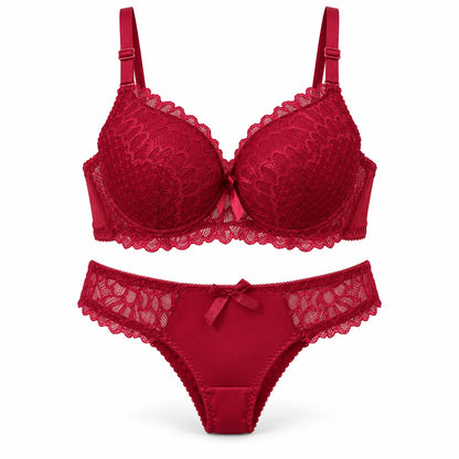 Lace Bra and Panty Set for Women – Padded, Stretchable, Comfortable