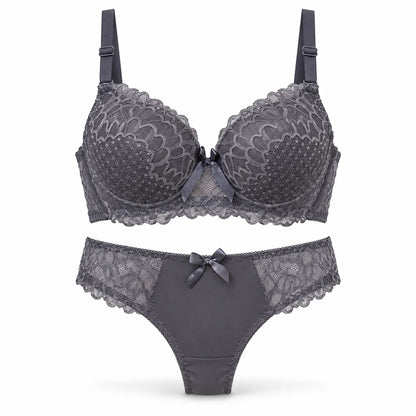 Lace Bra and Panty Set for Women – Padded, Stretchable, Comfortable