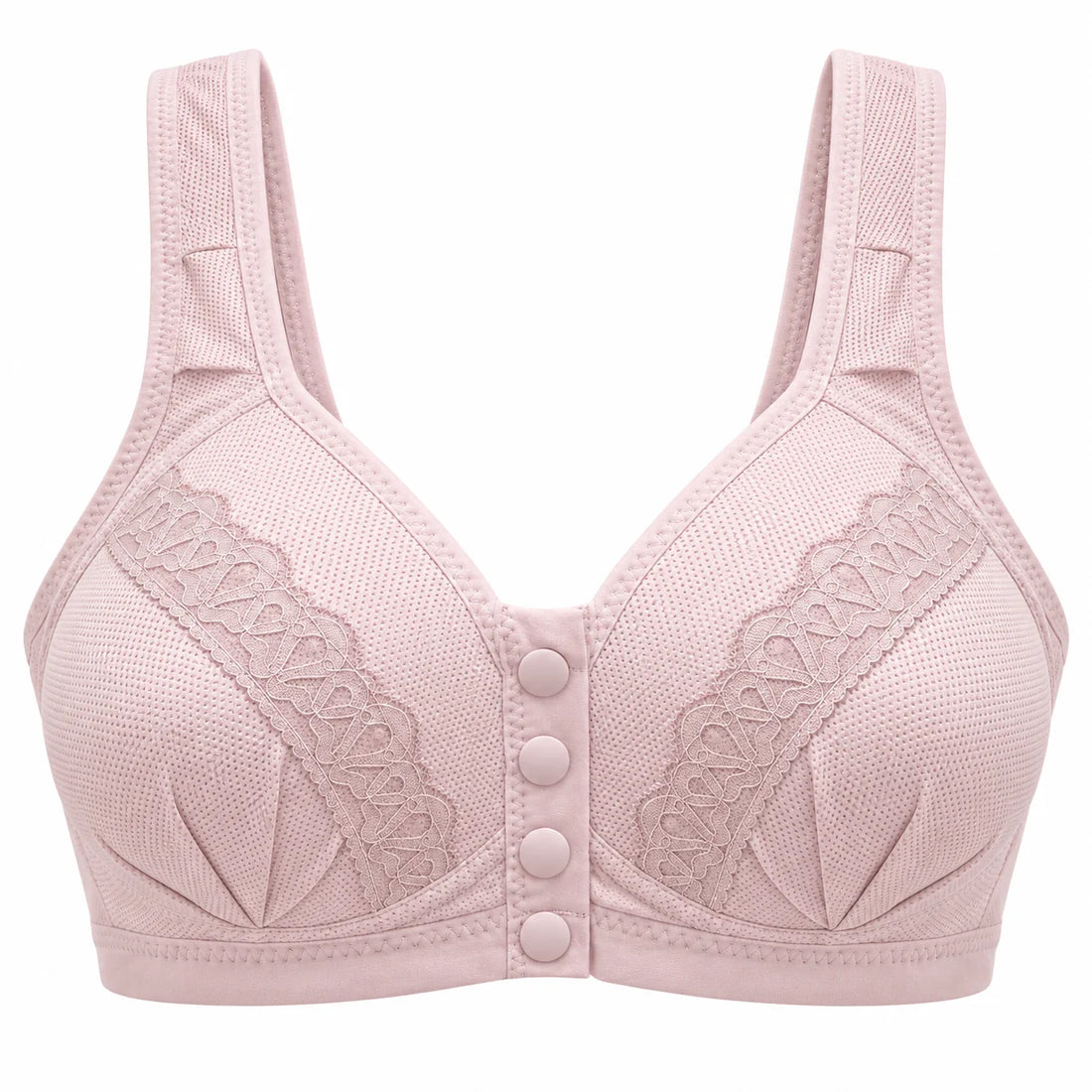 Front Open Padded Bra – Stretchable Comfort with Stylish Lace Design