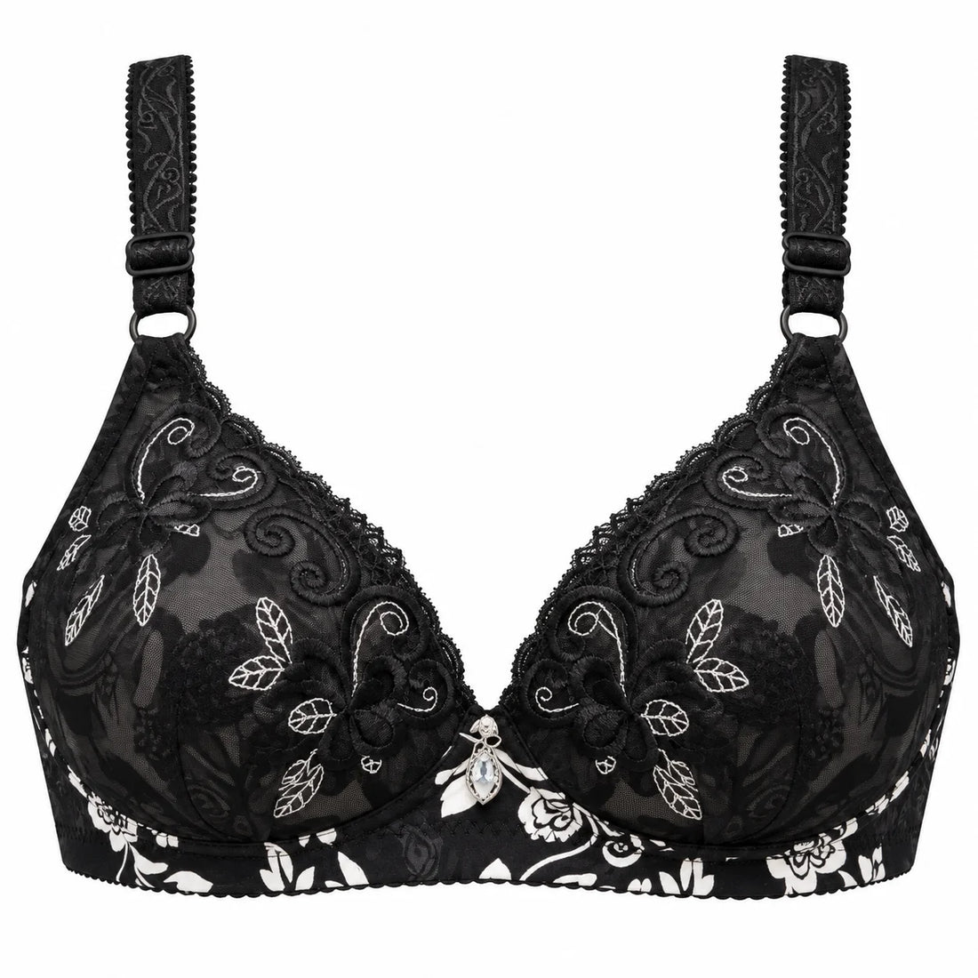 Floral Lace Double Foam Push-Up Bra Maximum Lift &amp; Elegance