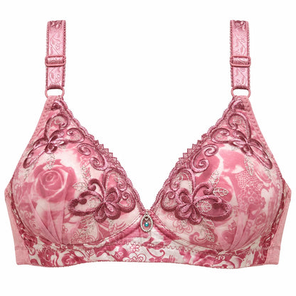 Floral Lace Double Foam Push-Up Bra Maximum Lift &amp; Elegance