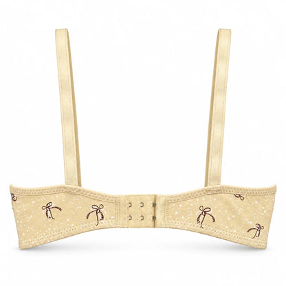Breathable Soft Cup Bralette with Subtle Print