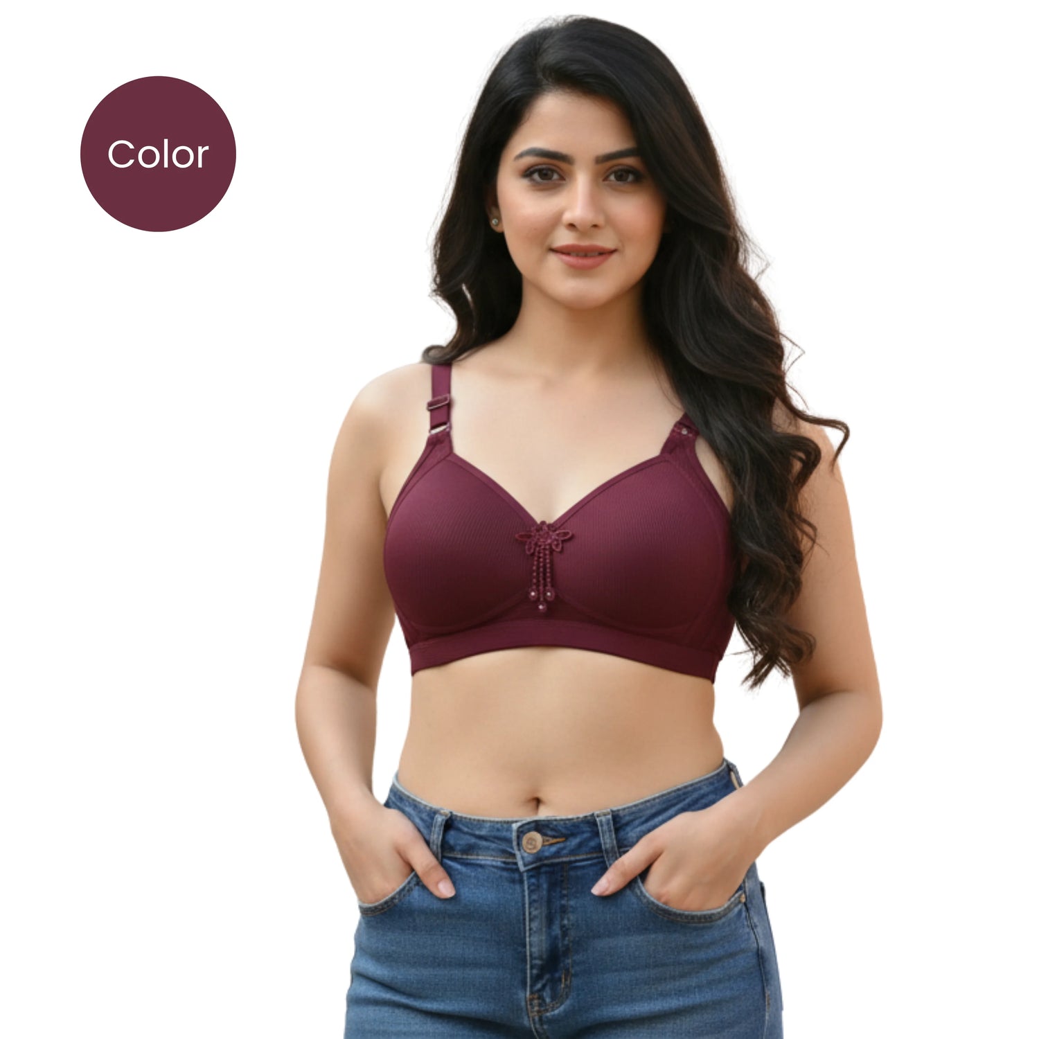 Padded Comfort Bra with Wire-Free Support | Smooth Foam Cups for Seamless Look