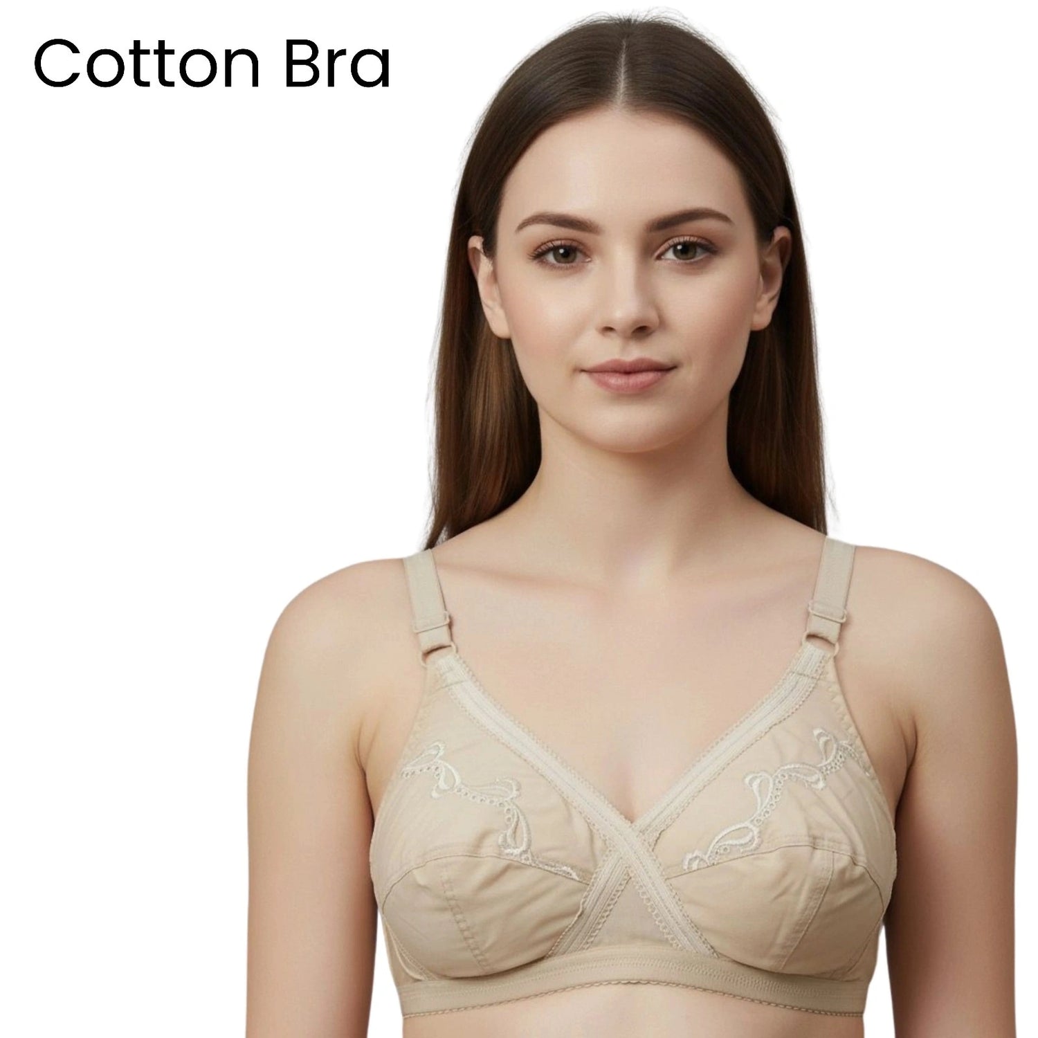 Supreme Comfort Cotton Cross Over Bra | Non-Padded, Full Coverage Everyday