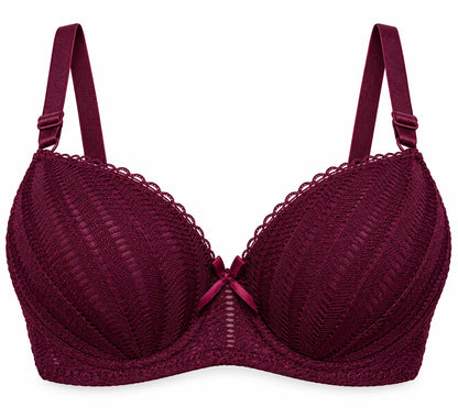 Women’s Padded Underwire Lace Bra – Full Coverage Support