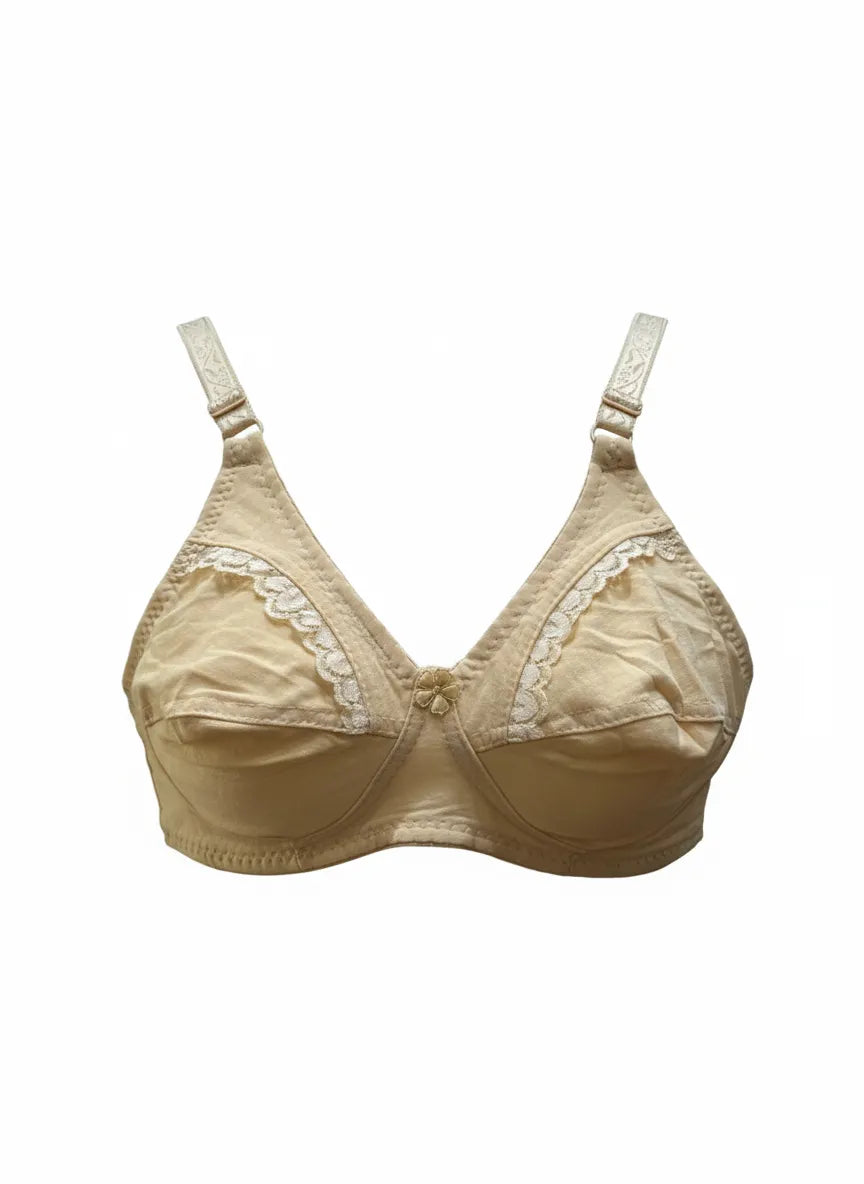 Pack of 3 | Everyday Comfort Non-Padded Cotton Bras with Lace Trim