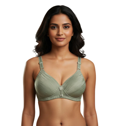 Soft Stretch Front Flower Padded Bra – Comfortable Everyday Support