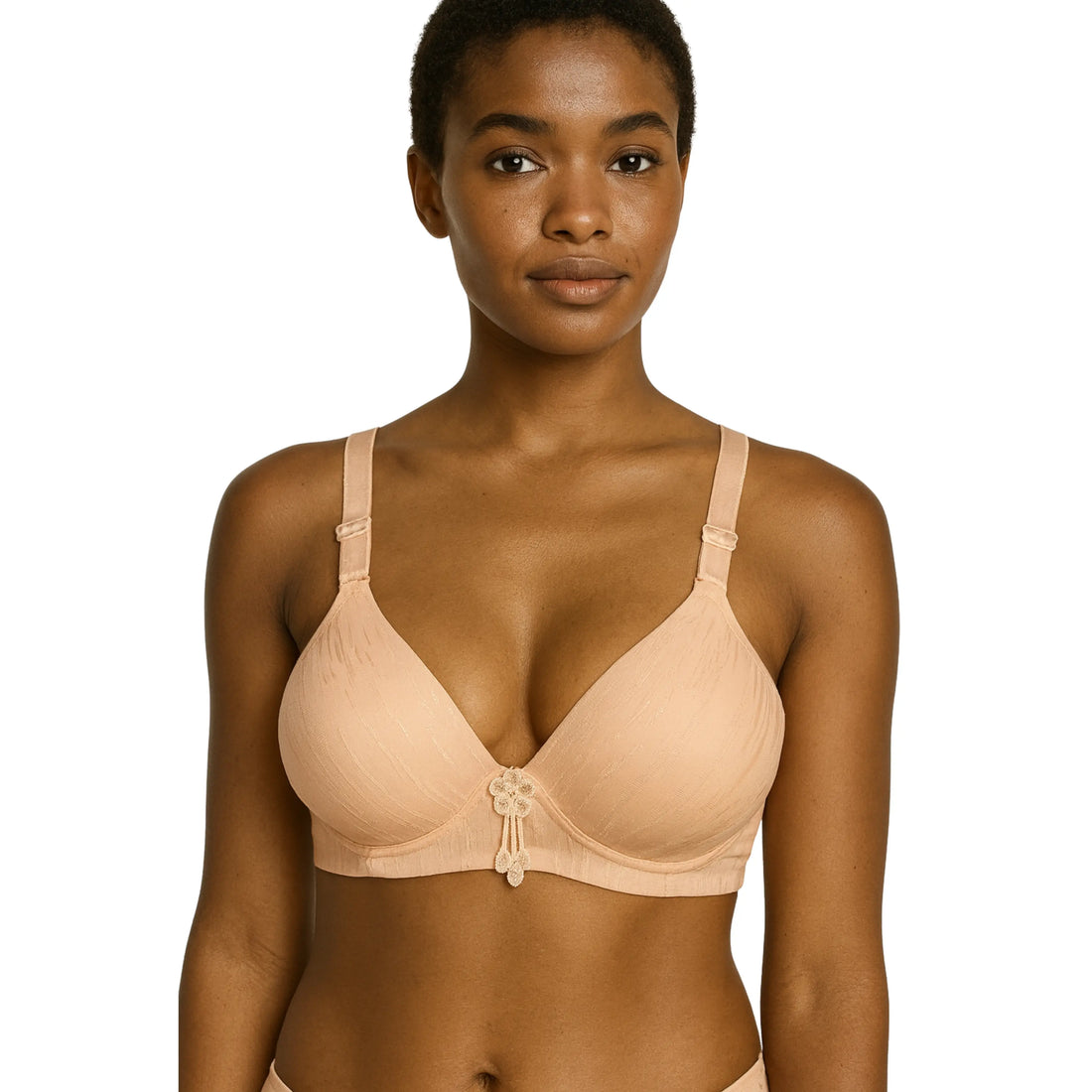 Soft Stretch Front Flower Padded Bra – Comfortable Everyday Support
