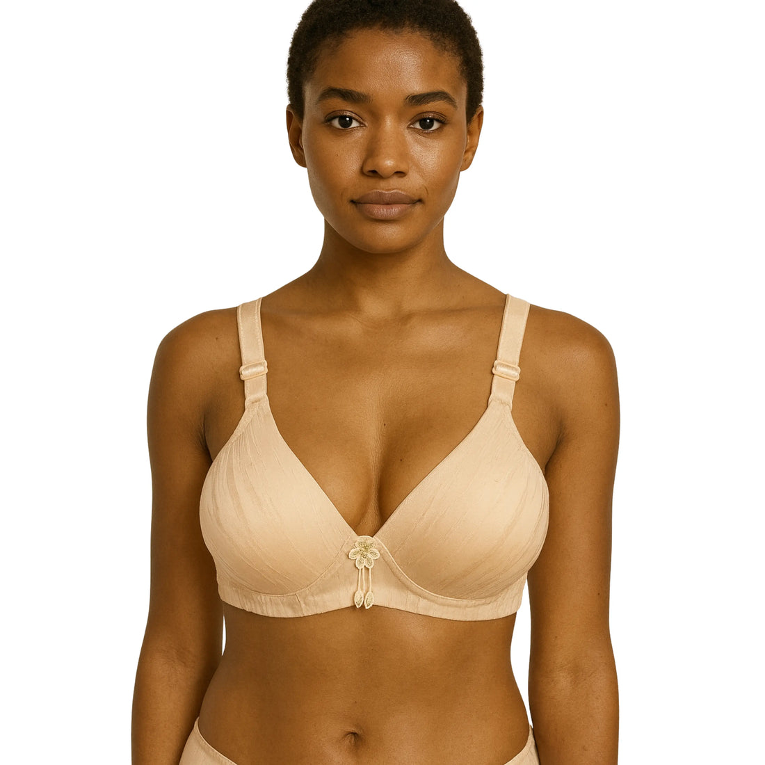 Soft Stretch Front Flower Padded Bra – Comfortable Everyday Support