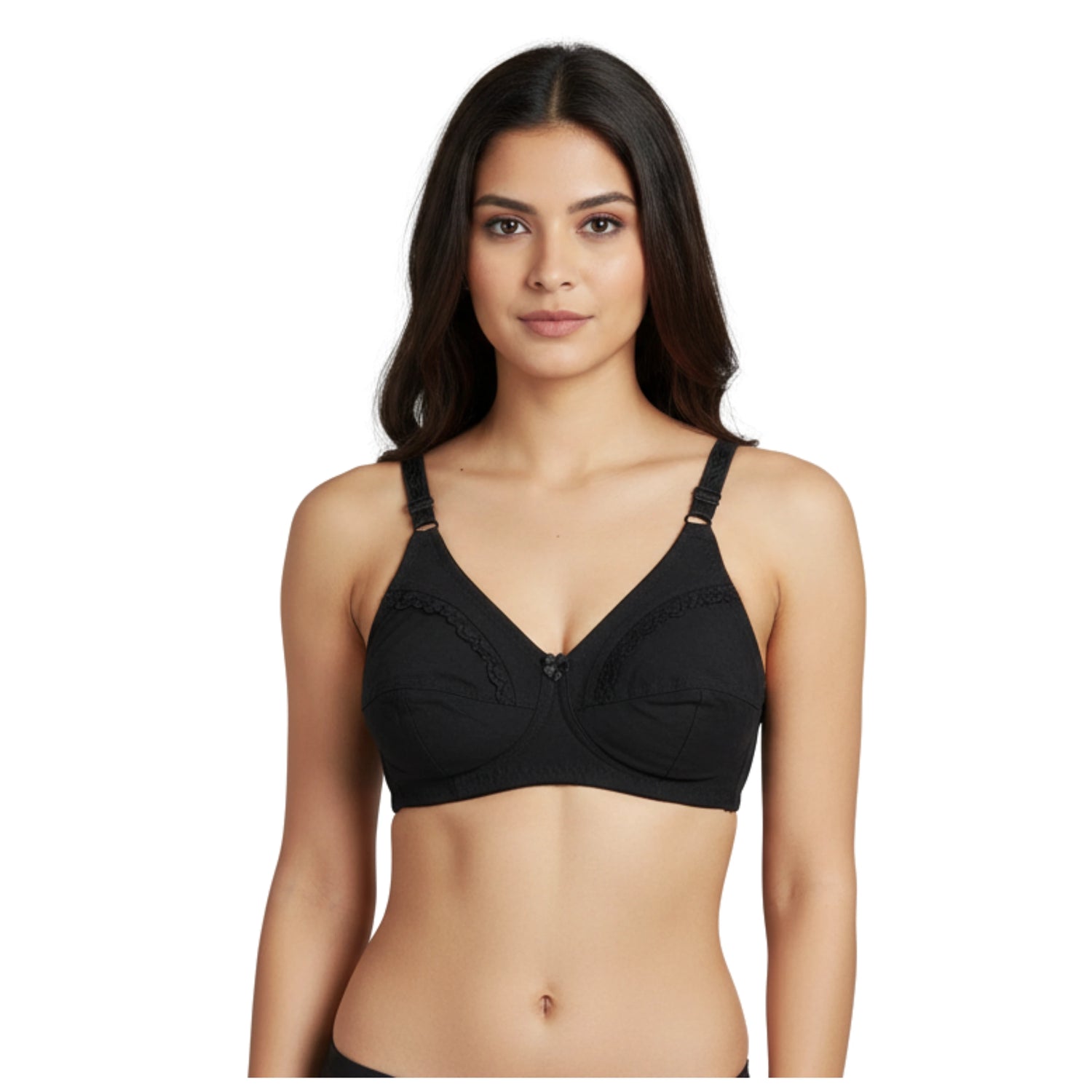 Pack of 3 | Everyday Comfort Non-Padded Cotton Bras with Lace Trim