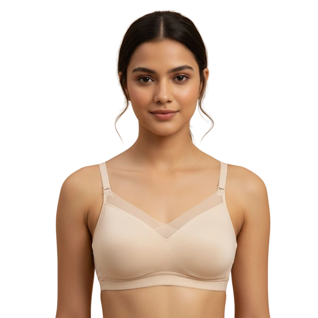 Soft Silk Removable Foam Bra with Double Foam Support