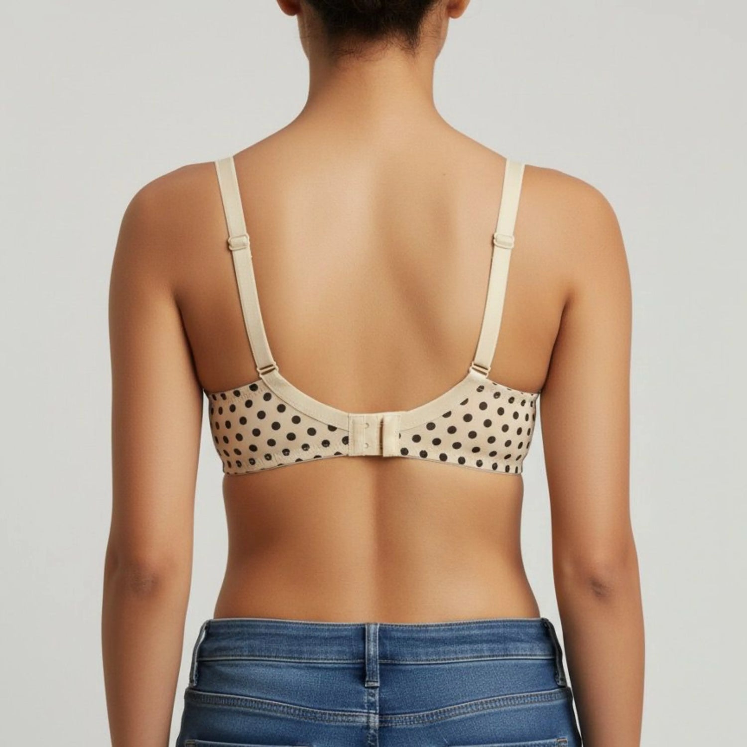Polka Dot Padded Bra – Soft Stretch Everyday Comfort Bra for Women