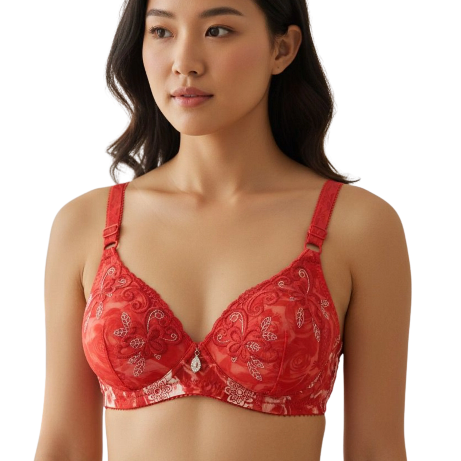 Floral Lace Double Foam Push-Up Bra: Maximum Lift &amp; Elegance
