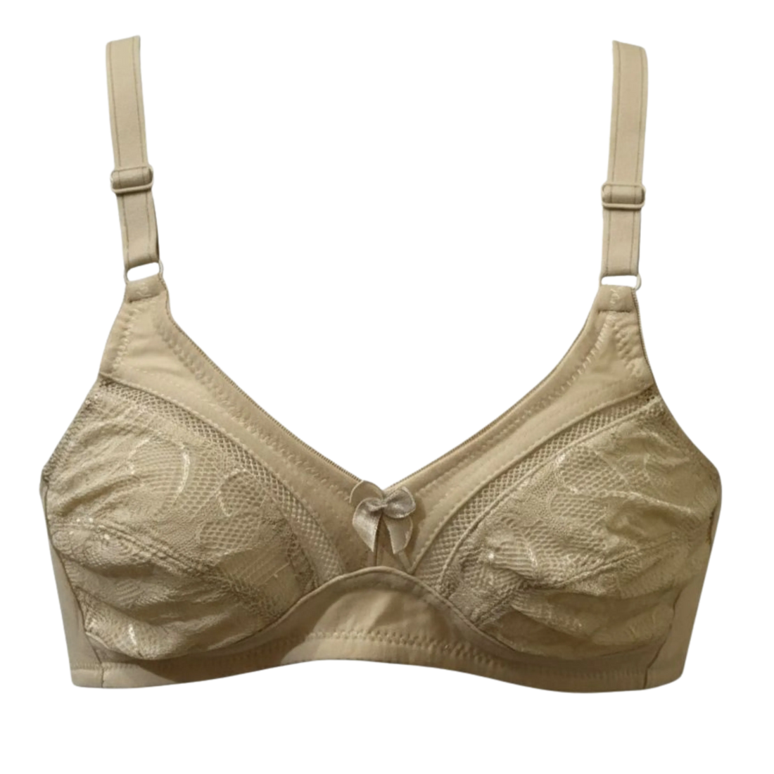 Non-Padded Lace Comfort Bra – Soft Full Coverage Everyday Support Bra for Women